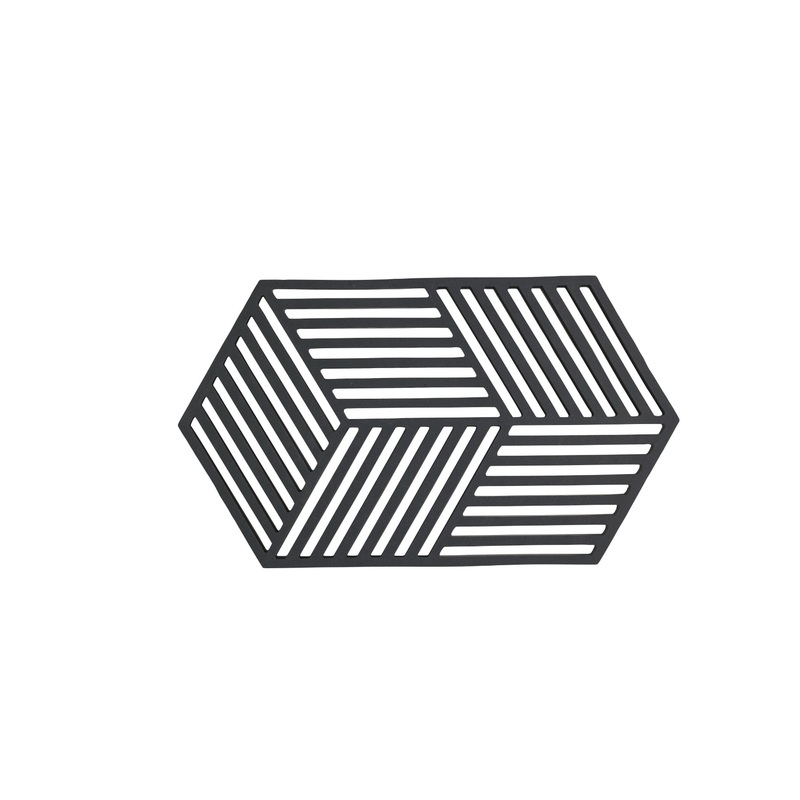 Trivet Hexagon Black L24