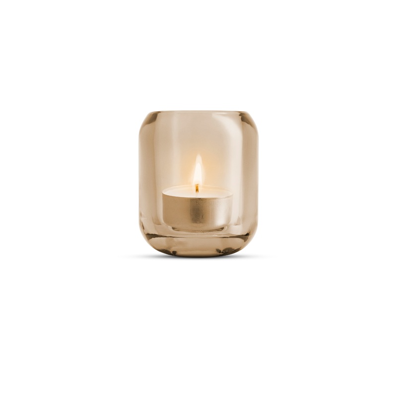 2 Acorn tealight holder Hazel brown