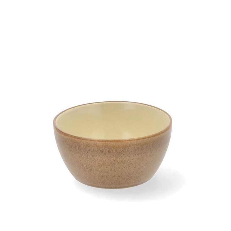 Bowl Wood 12 cm Wood/Sand Stoneware