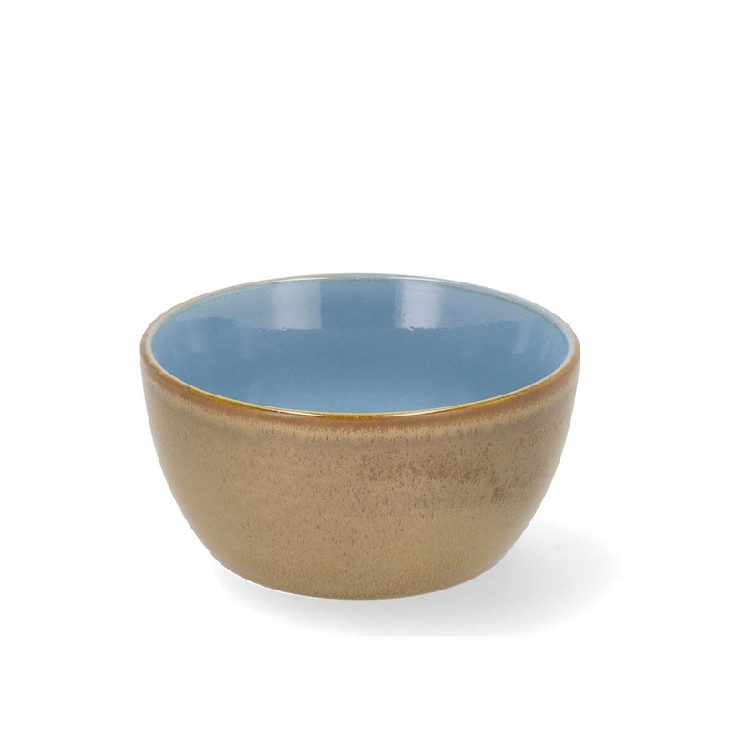 Bowl Wood 14 cm Wood/Ocean Stoneware