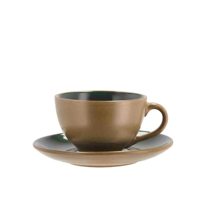 Cup and saucer Wood 24 cl Wood/Forest