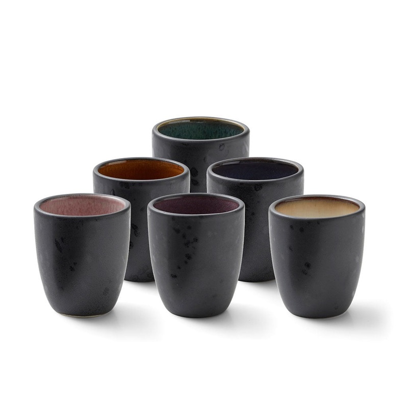 Espresso cups black ass 9 cl 6 pcs