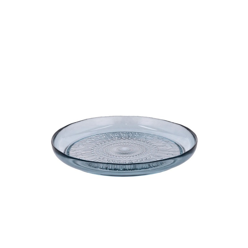 Glass plate Kusintha 25 cm Blue