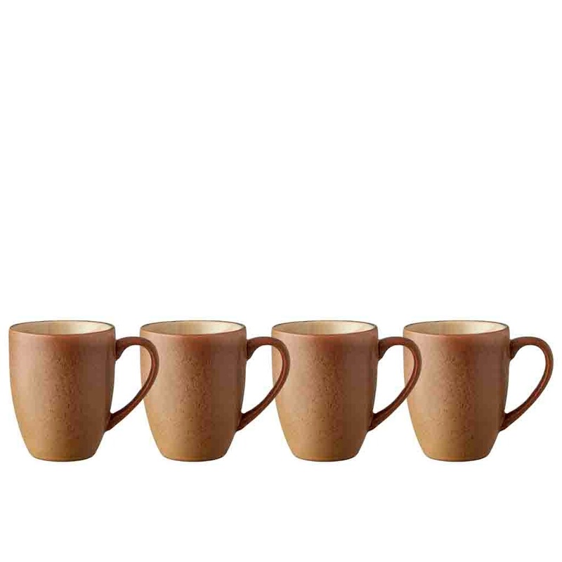 Mug Wood 30 cl 4 pcs Wood/Sand Stoneware