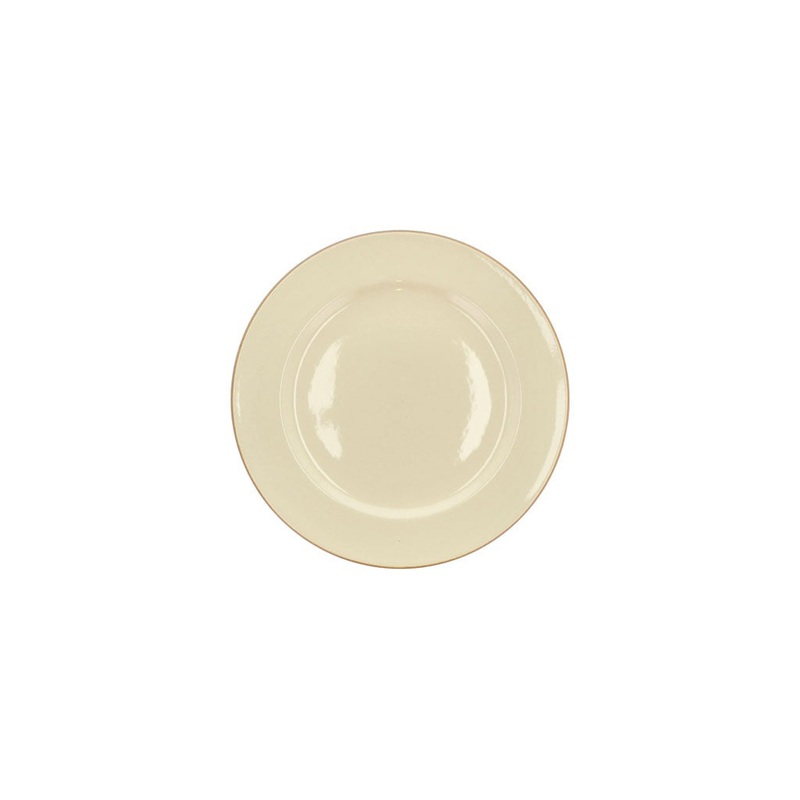 Plate Wood 22 cm Wood/Sand Stoneware