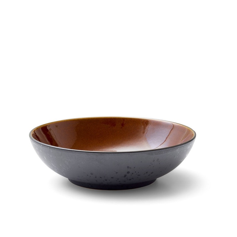 Salad bowl 24 cm black/amber BITZ