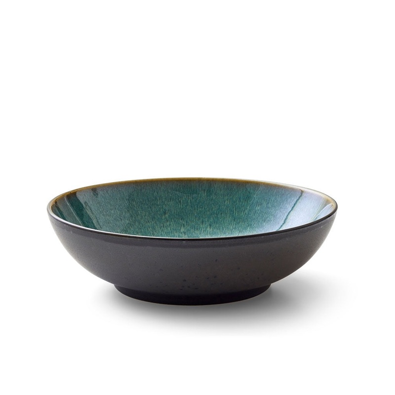 Salad bowl 24 cm black/green BITZ