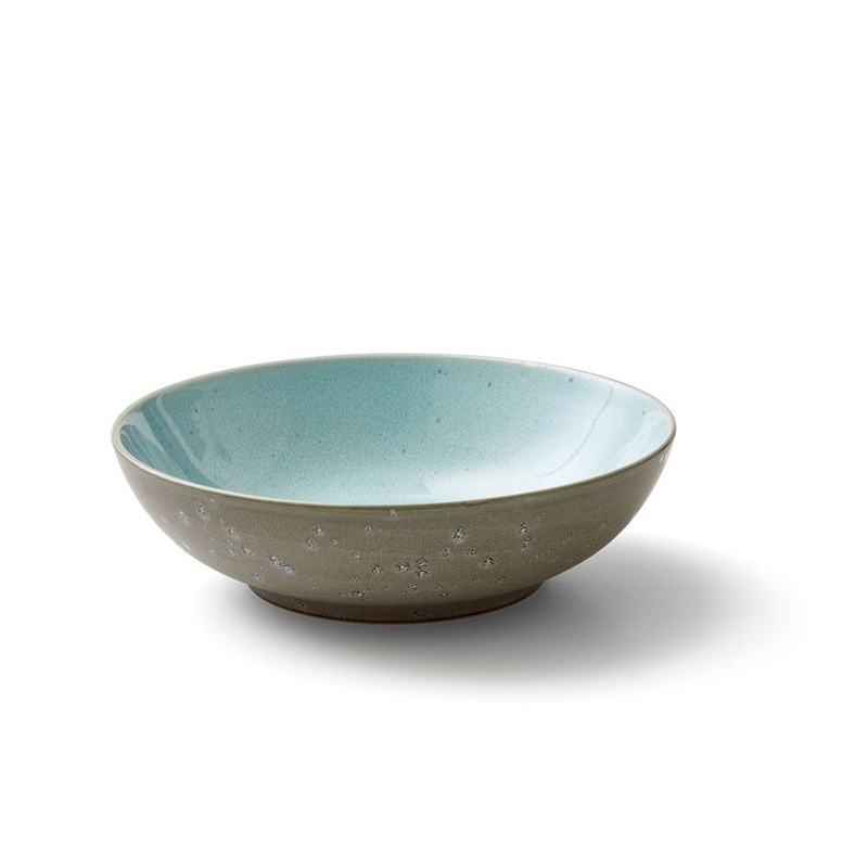 Salad bowl 24 cm grey/lightblue BITZ