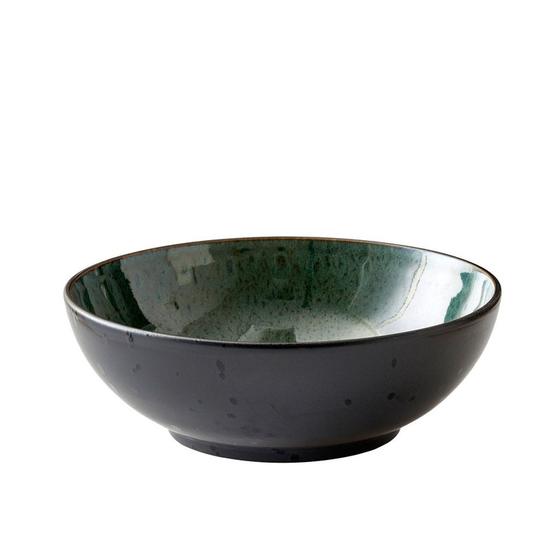 Salad bowl 30cm black/green BITZ