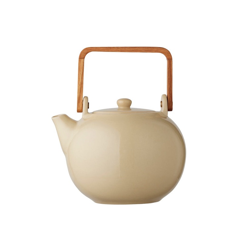 Tea pot w. tea strainer Wood 1,2 litre Sand