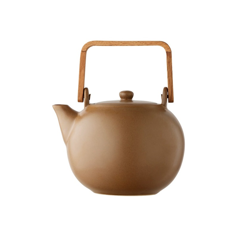 Tea pot w. tea strainer Wood 1 2 Litre Wood