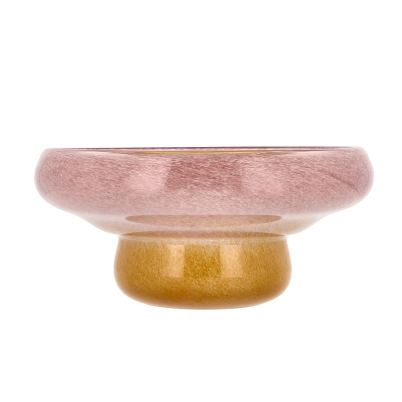 Bowl Aurora 30 x 13 cm Rose/Yellow Glass