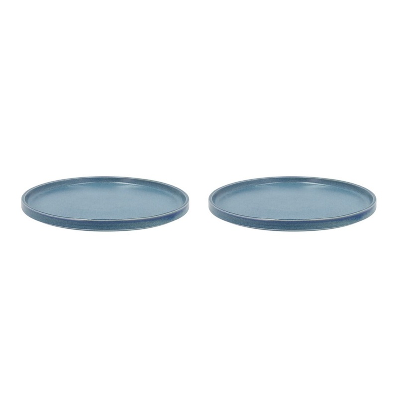 Dinner plate Fjord 26.5 cm 2 pcs Blue Porcelain