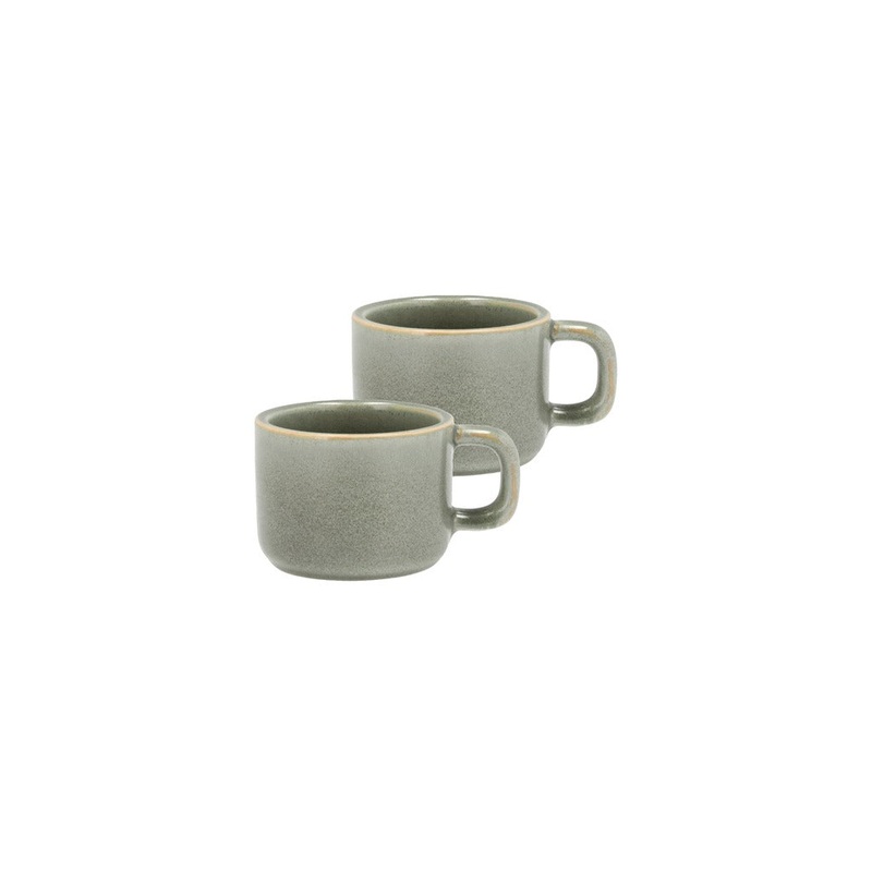 Espresso cup Fjord 0,1 liter 2 pcs Green Porcelain