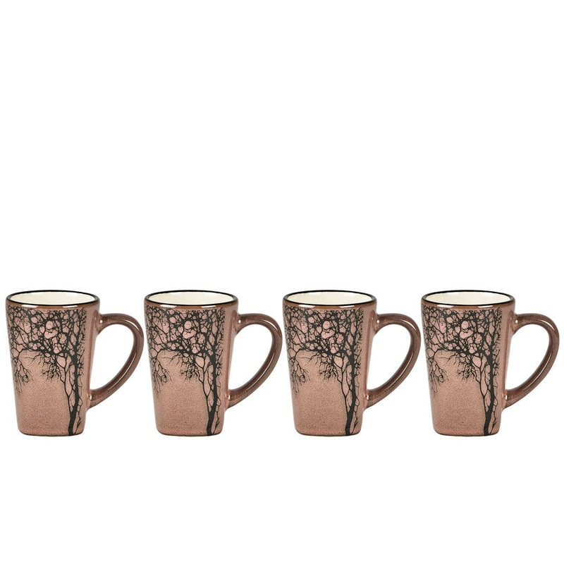 Espresso cup Hela 0.1 liter 4 pcs Dark rose Stoneware