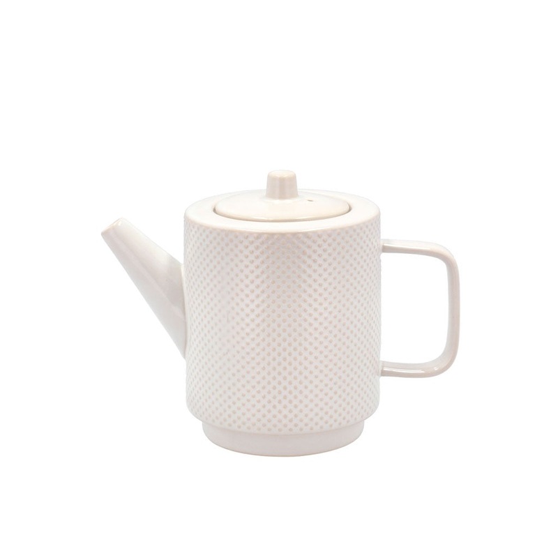 Tea pot w. tea filter Elstra 1.05 liter Stoneware Offwhite