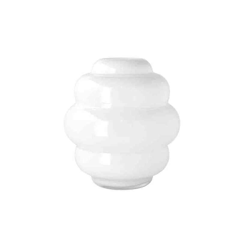 Vase Bubble 25 x 27,5 cm White Glass