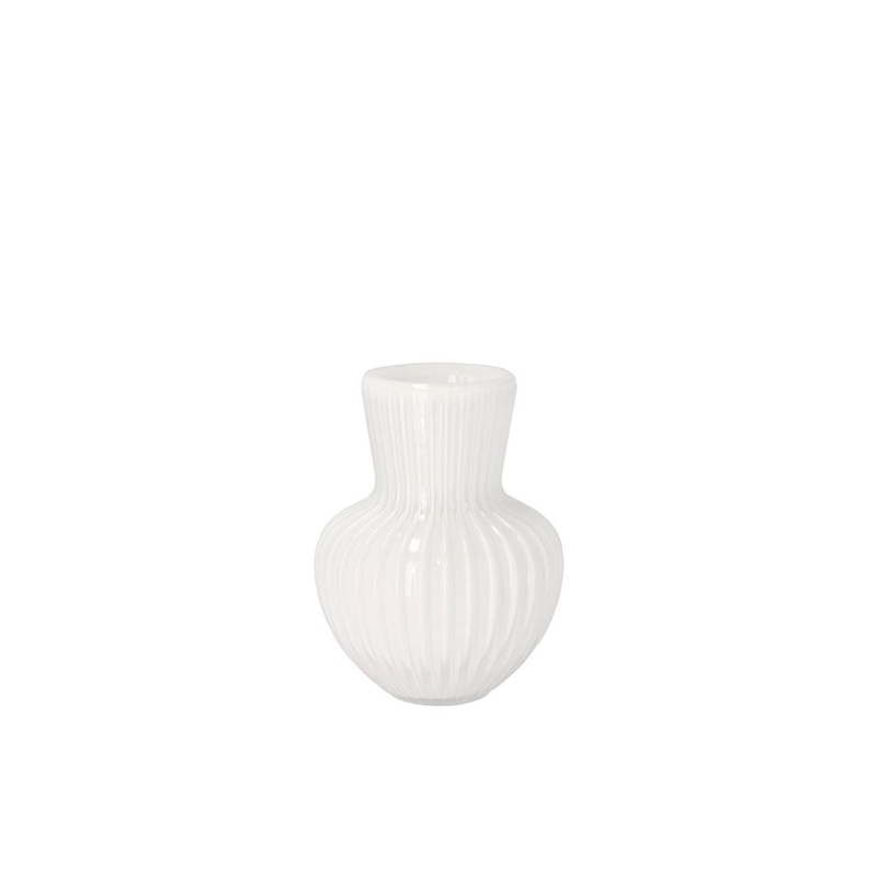 Vase Cuneo D15 x 20 cm White Glass