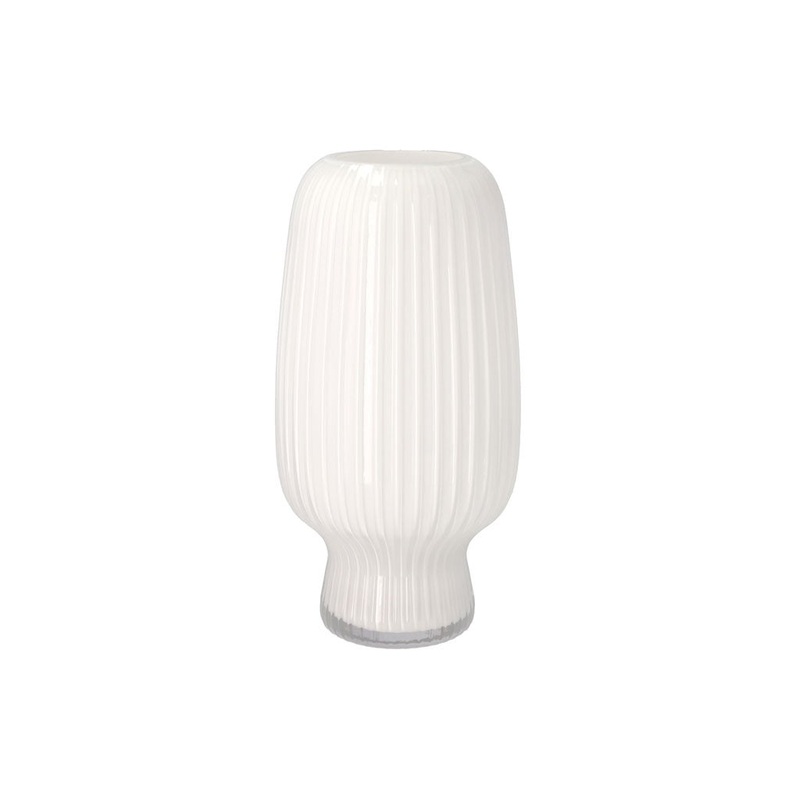 Vase Cuneo D16 x 31.5 cm White Glass