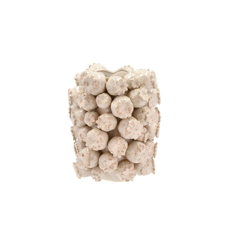 Vase/Flowerpot Elha 23.5 x 32 cm Cream Stoneware