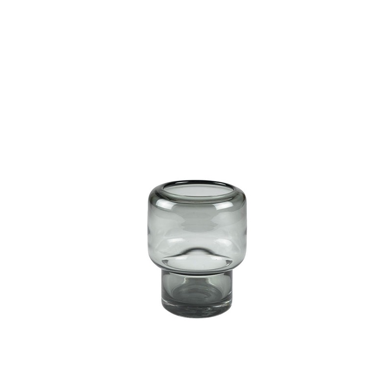 Vase Hoej 13.5x17 Grey Glass