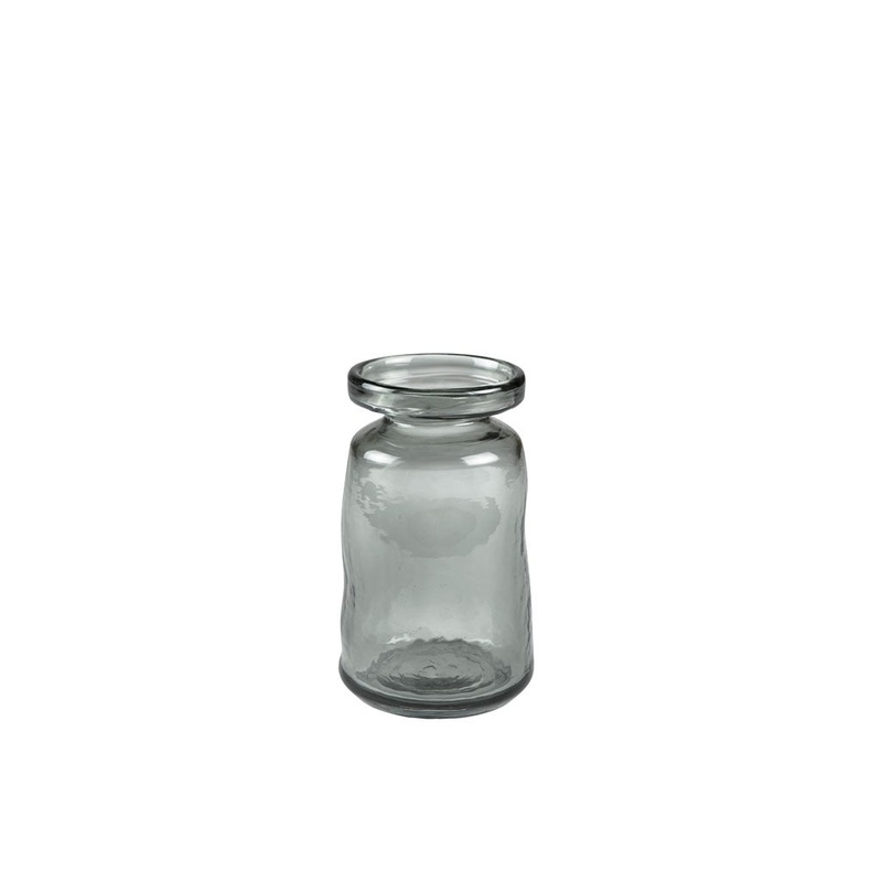 Vase Ist 11x19 Grey Glass