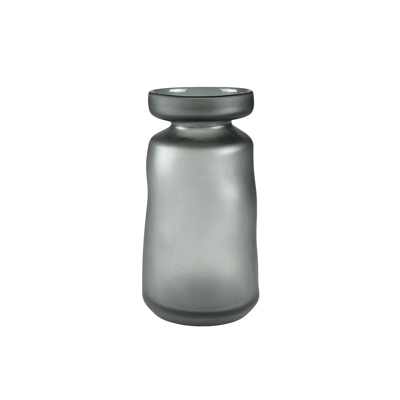 Vase Ist D15x29 Grey Glass