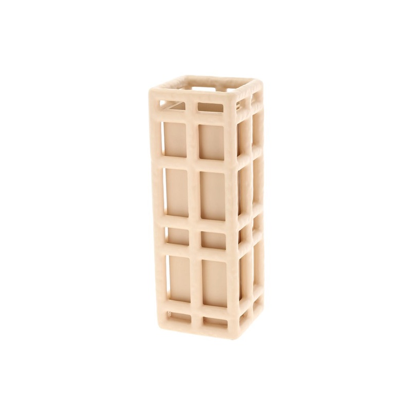 Vase Lyng 11 x 11 x 30 cm Sand Polyresin