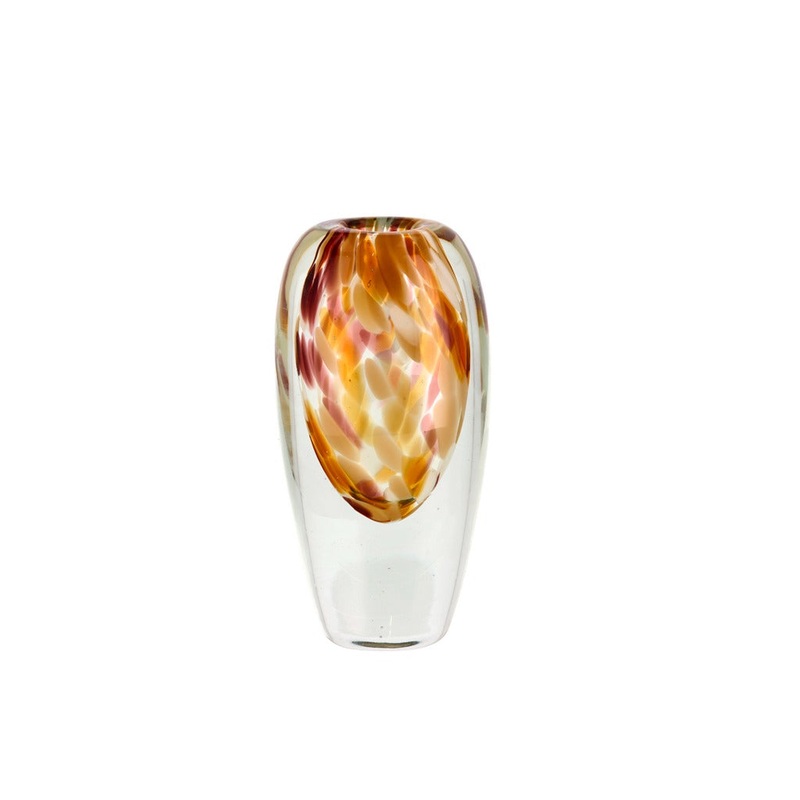 Vase Otea D10 x 21 cm Rose/Light yellow/Brown Glass