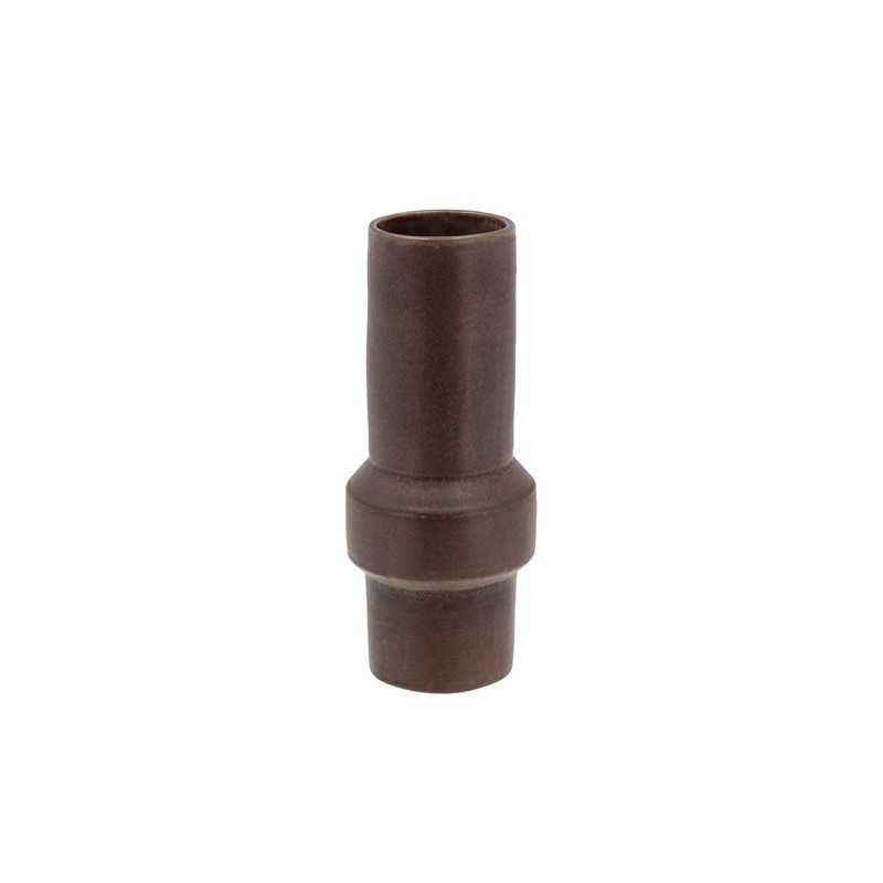 Vase Rost 12x30cm Dark brown Stoneware