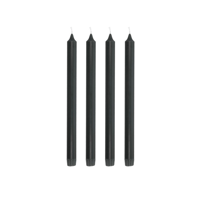 Crowntop candle Aia 30 cm 4 pcs Black Stearin