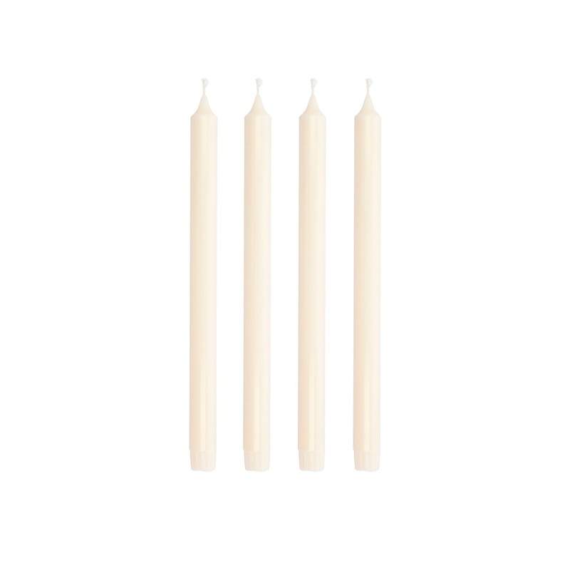 Crowntop candle Aia 30 cm 4 pcs Cream Stearin