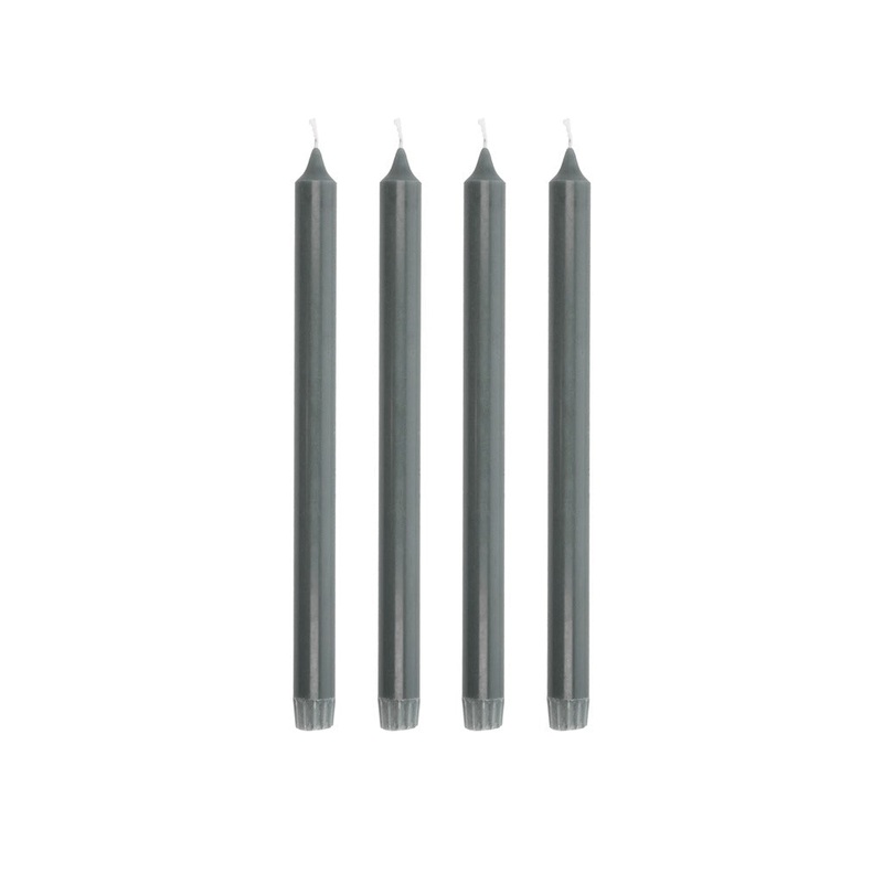Crowntop candle Aia 30 cm 4 pcs Dark Grey Stearin