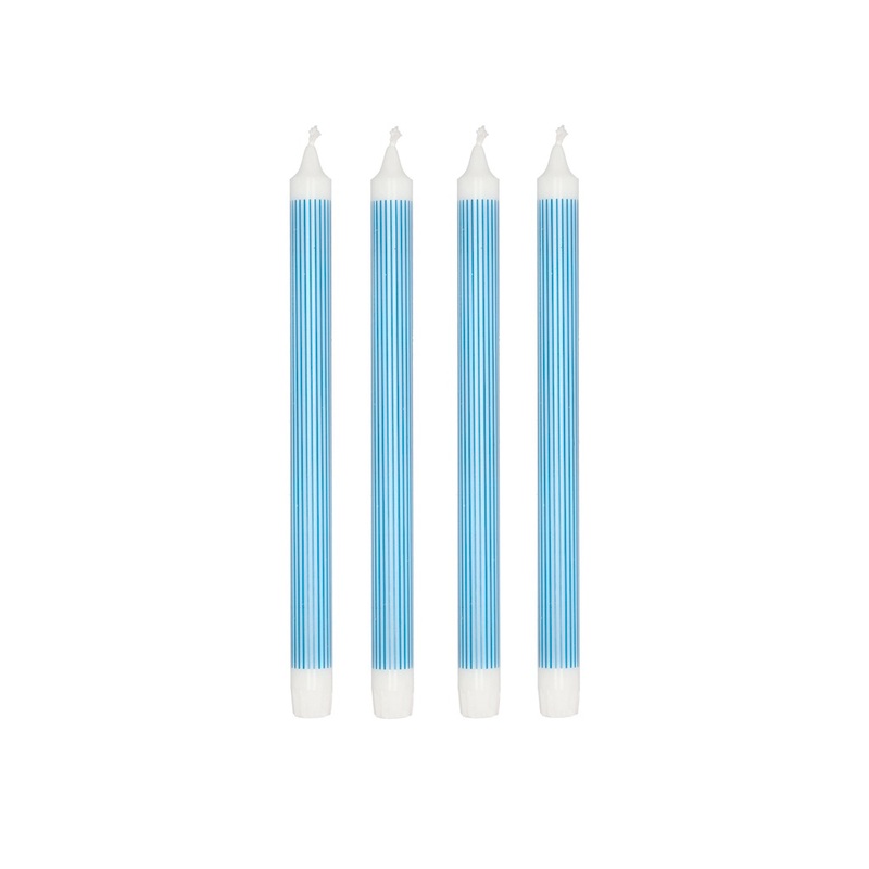 Crowntop candle Styles 29 cm 4 pcs Blue Stearin