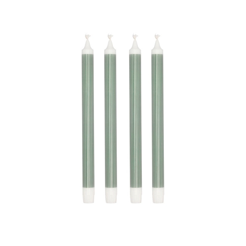 Crowntop candle Styles 29 cm 4 pcs Green Stearin