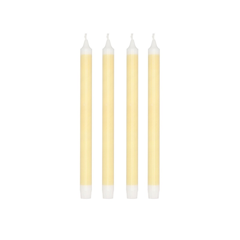 Dinner Candle Styles 29cm 4 pcs Yellow Stearin