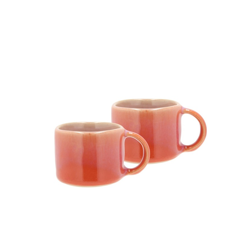 Espresso cup Allure 0.08 liter 2 pcs Purple/Orange Stoneware