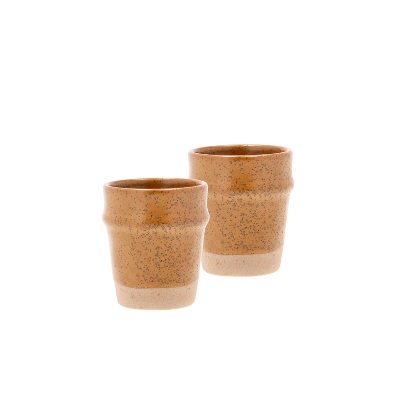 Espresso cup Evig 0.1 liter 2 pcs Amber Porcelain