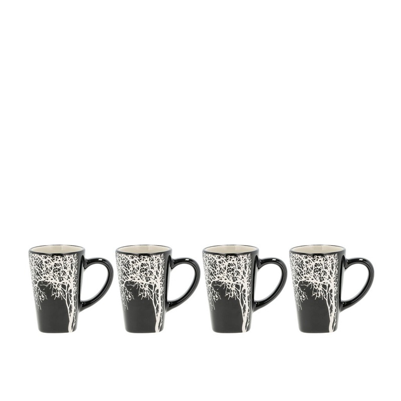Espresso cup Hela 0.1 liter 4 pcs Black Stoneware