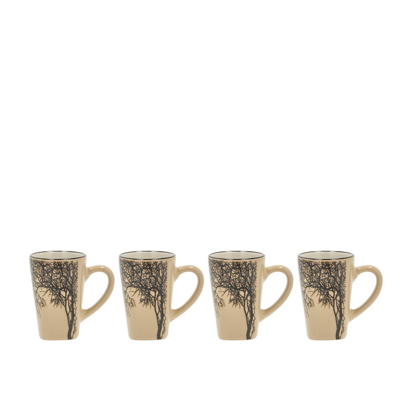 Espresso cup Hela 0.1 liter 4 pcs Brown Stoneware