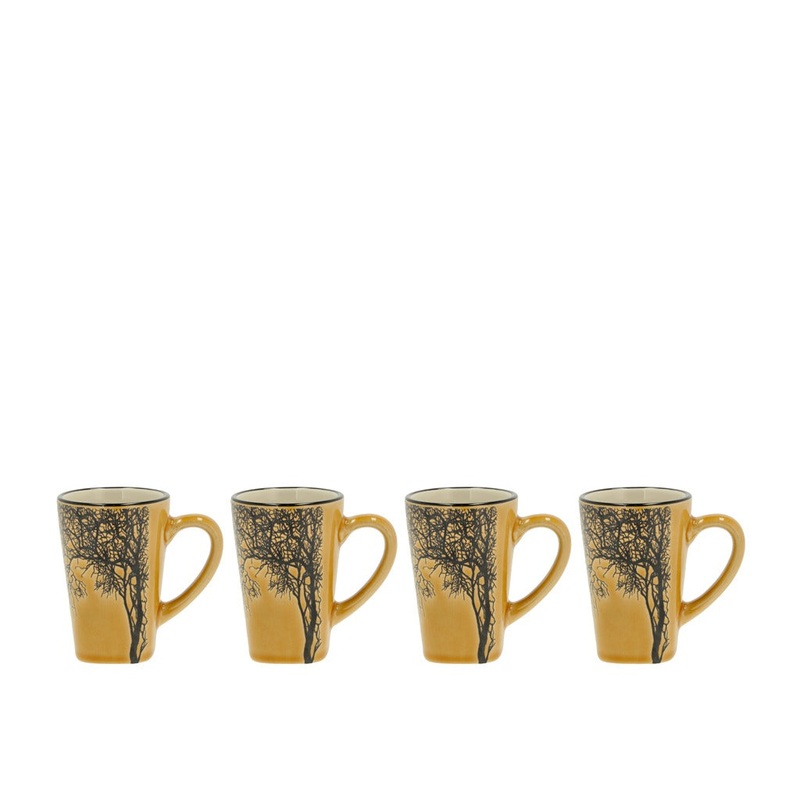 Espresso cup Hela 0.1 liter 4 pcs Golden yellow Stoneware