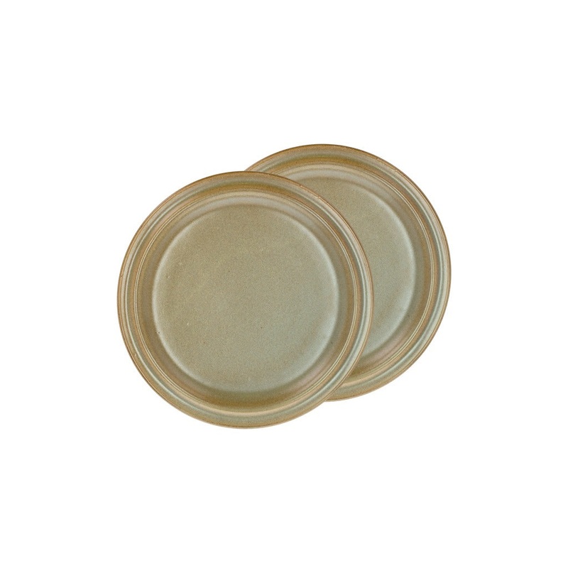Lunch plate Evig 20 cm 2 pcs Brown Porcelain