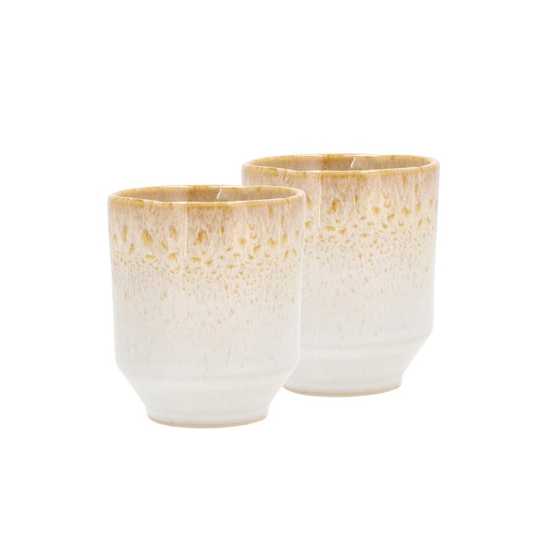 Mug Allure 0.18 liter 2 pcs Cream/Sand Stoneware