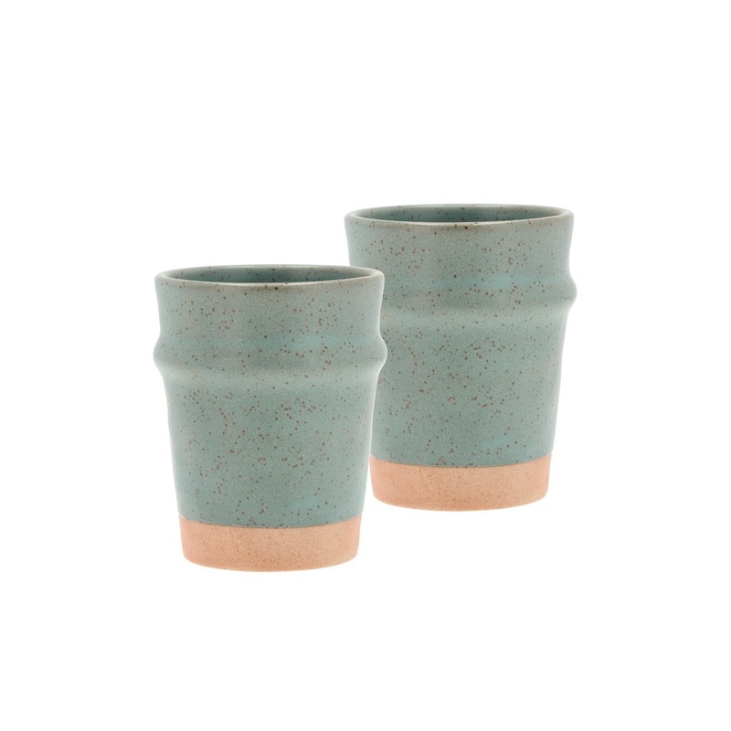 Mug Evig 0.35 liter 2 pcs Green Porcelain