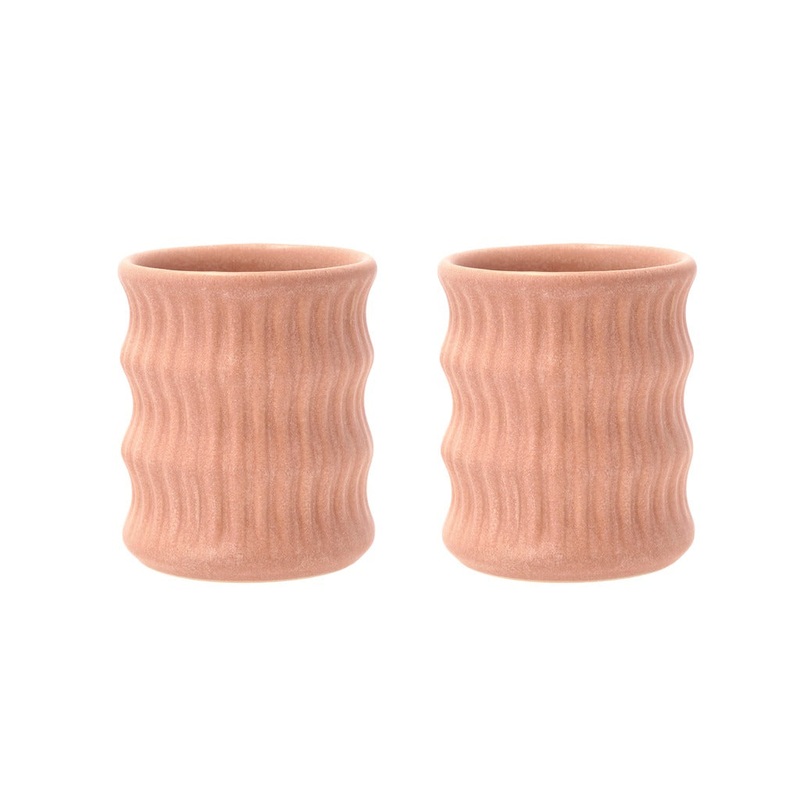 Mug w fluted design Styles 0.3 liter 2 pcs Rose