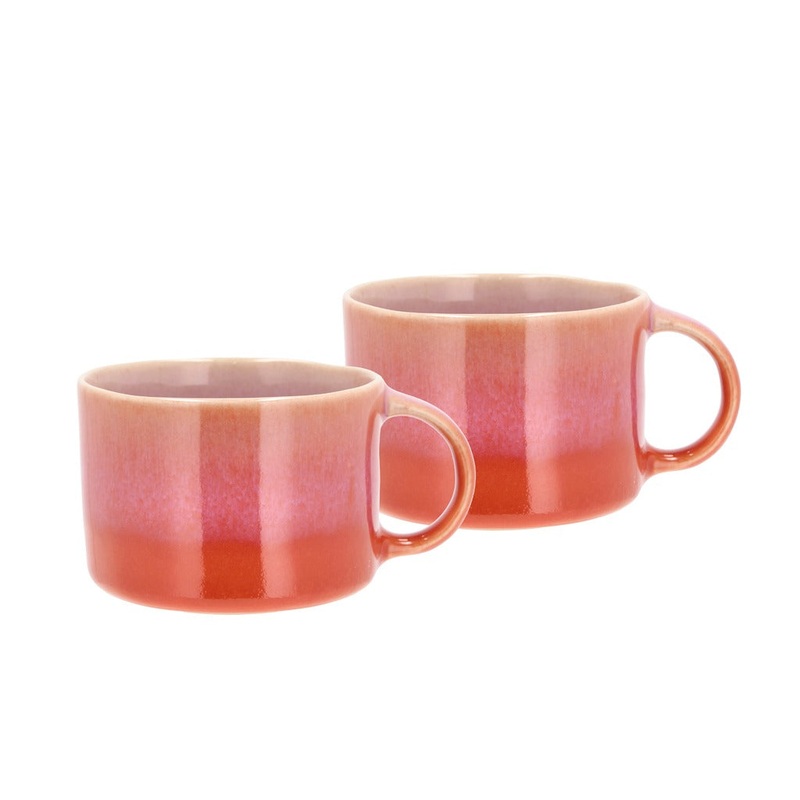 Mug w. handle Allure 0.16 liter 2 pcs Purple/Orange