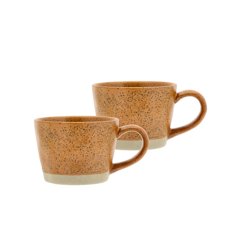 Mug w. handle Evig 0.3 liter 2 pcs Amber Porcelain