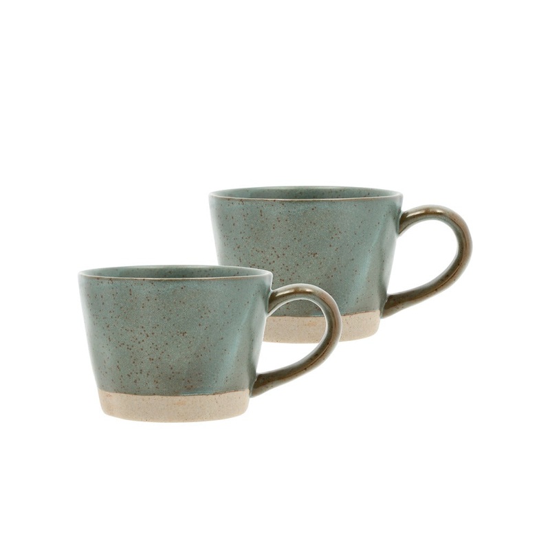 Mug w. handle Evig 0.3 liter 2 pcs Green Porcelain