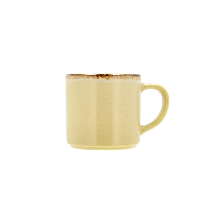 Mug w. handle Iris 0.4 liter Yellow Stoneware