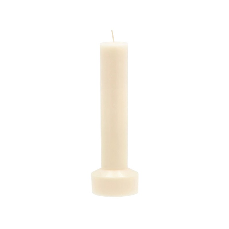 Pillar candle Hvils D8 x 23 cm Cream Paraffin/Stearin